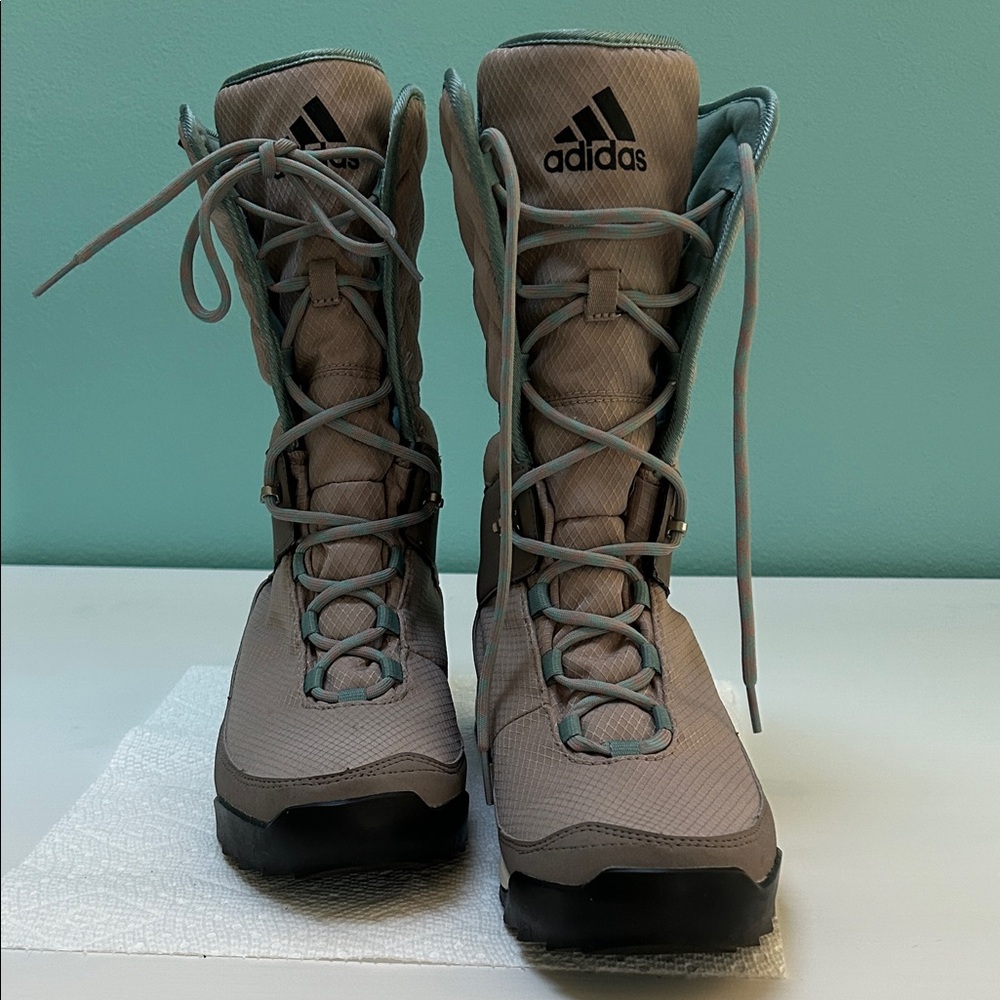 Adidas Women's Taupe and Dark Gray Winter Boots - Picture 2 of 9